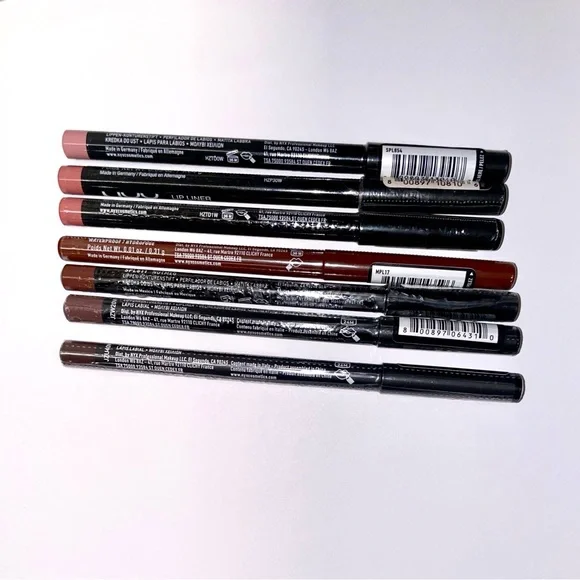 NYX GERMANY Made Lip Liner Pencils OG Bundle of 7 Nude / Neutral / Brown - Picture 2 of 7